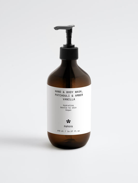 Hand & Body Wash, Patchouli & Amber Vanilla